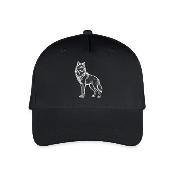 majestic wolf - Organic Kids’ Baseball Cap - black - Front