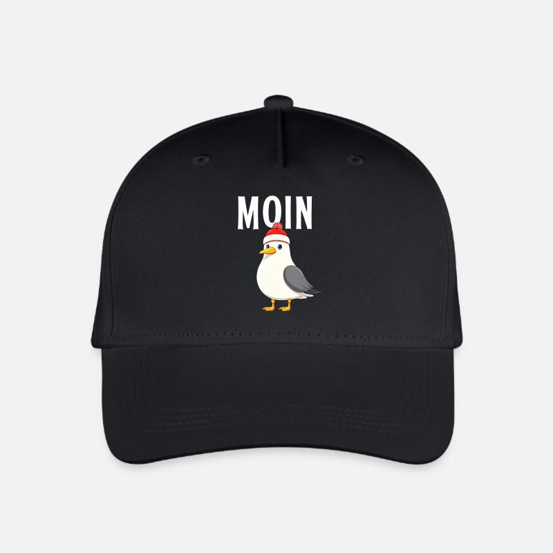 Moin Möwe Dart - Kinder Bio Basecap - Schwarz