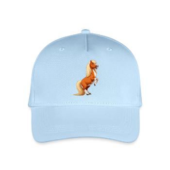 Un poney Shetland se cabre - Casquette de baseball bio Enfant - bleu clair - Devant