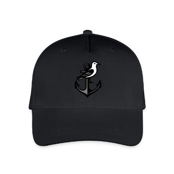 Anker Möwe - Kinder Bio Basecap - Schwarz - Vorne