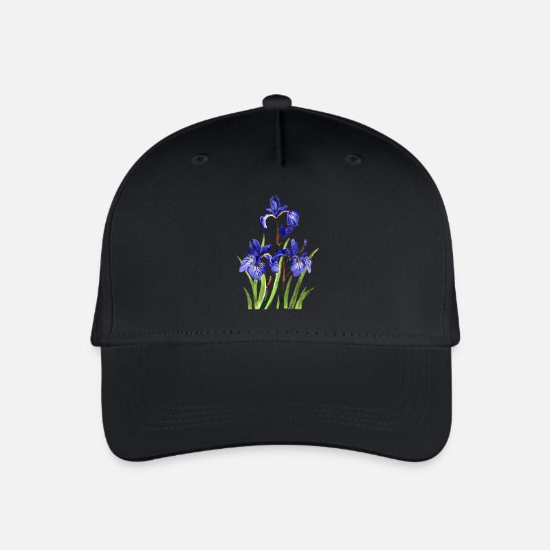 Blumen - Kinder Bio Basecap - Schwarz