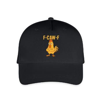 F-CAW-F Funny Chicken - Kinder Bio Basecap - Schwarz - Vorne