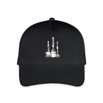 Trois tours de pierre équilibrées de style zen - Casquette de baseball bio Enfant - noir - Devant