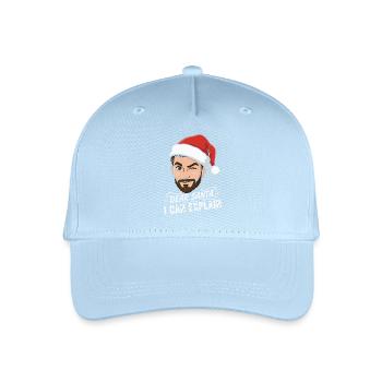 Cher Père Noël, je peux t’expliquer. - Casquette de baseball bio Enfant - bleu clair - Devant