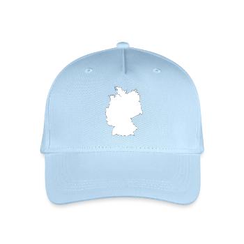 Deutschland Karten Silhouette - Kinder Bio Basecap - Hellblau - Vorne