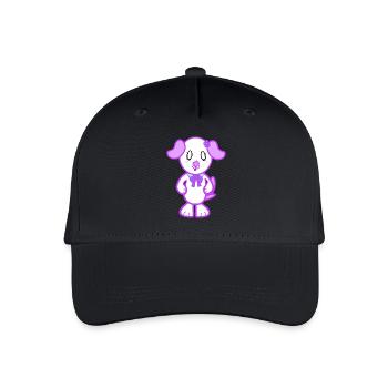 KawaiiDOGGOS – Flora-Druck - Kinder Bio Basecap - Schwarz - Vorne