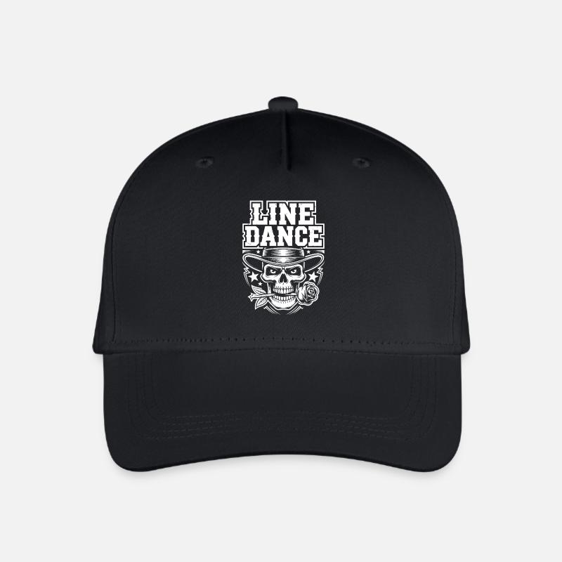 Line Dance Skull Tee - Organic Kids’ Baseball Cap - black