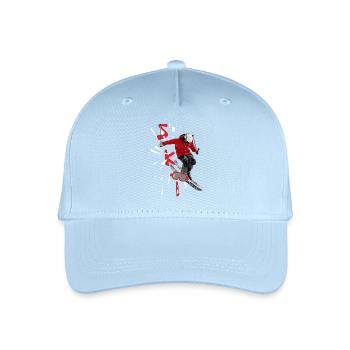 Ski - Skiurlaub - Skifahren - Kinder Bio Basecap - Hellblau - Vorne