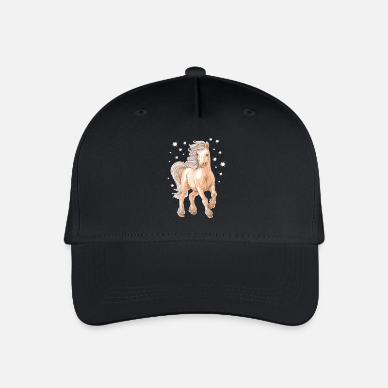 Cheval Poney - Casquette de baseball bio Enfant - noir