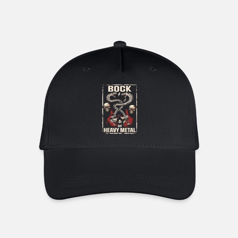 Bock auf Heavy Metal - Kinder Bio Basecap - Schwarz