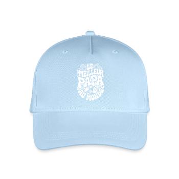 Le meilleur papa du monde - Casquette de baseball bio Enfant - bleu clair - Devant