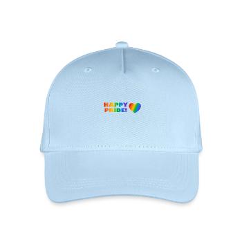 Happy Pride Cœur Arc-en-ciel LGBTQ - Casquette de baseball bio Enfant - bleu clair - Devant