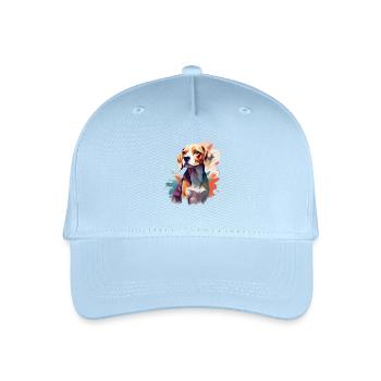Beagle Dog in Watercolors Cool Colored - Organic Kids’ Baseball Cap - light blue - Front