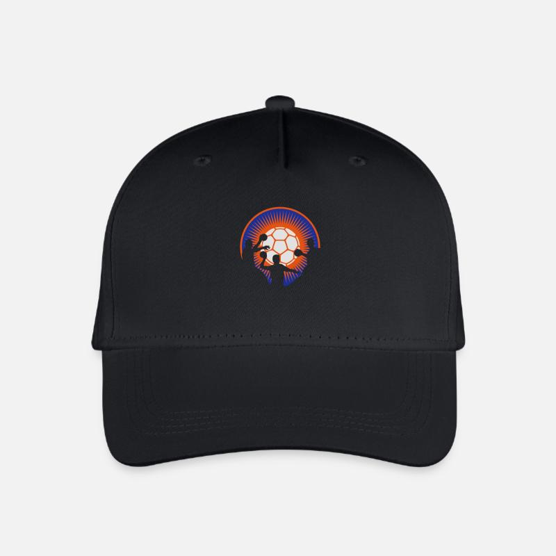 spread_handball_aura_druck - Kinder Bio Basecap - Schwarz
