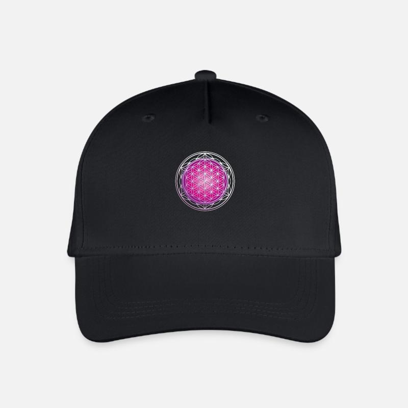Blume des Lebens - Kinder Bio Basecap - Schwarz