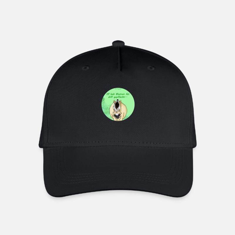 Blumen - Kinder Bio Basecap - Schwarz