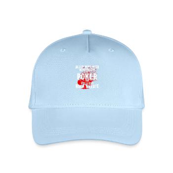 Alles was mich Poker - Kinder Bio Basecap - Hellblau - Vorne