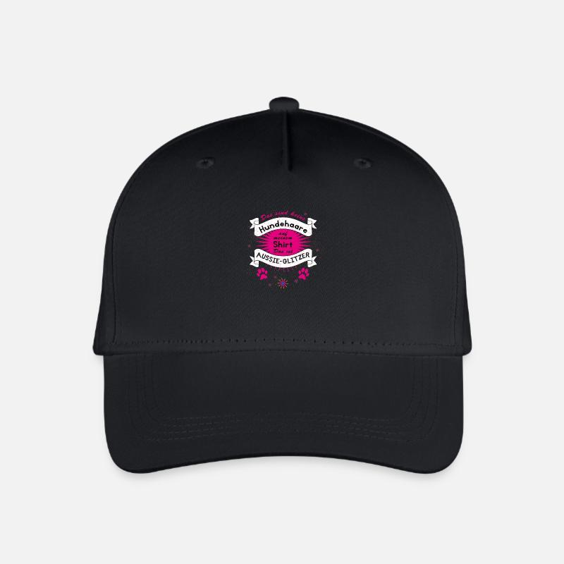 Aussie Glitzer pink - Kinder Bio Basecap - Schwarz
