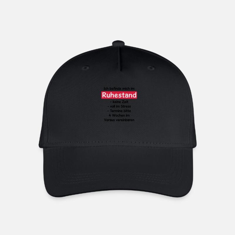 Shirt "Ich befinde mich im Ruhestand", Rente, - Kinder Bio Basecap - Schwarz