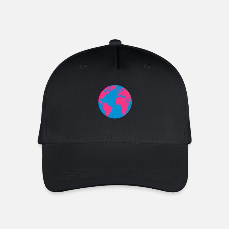 Planet Erde - Kinder Bio Basecap - Schwarz