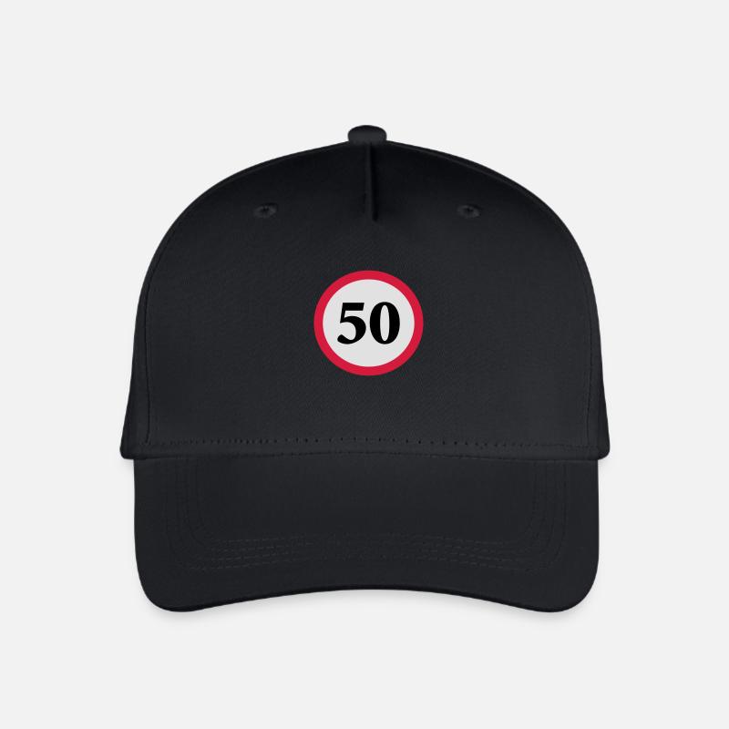 geschwindigkeitstafel_50 - Kinder Bio Basecap - Schwarz