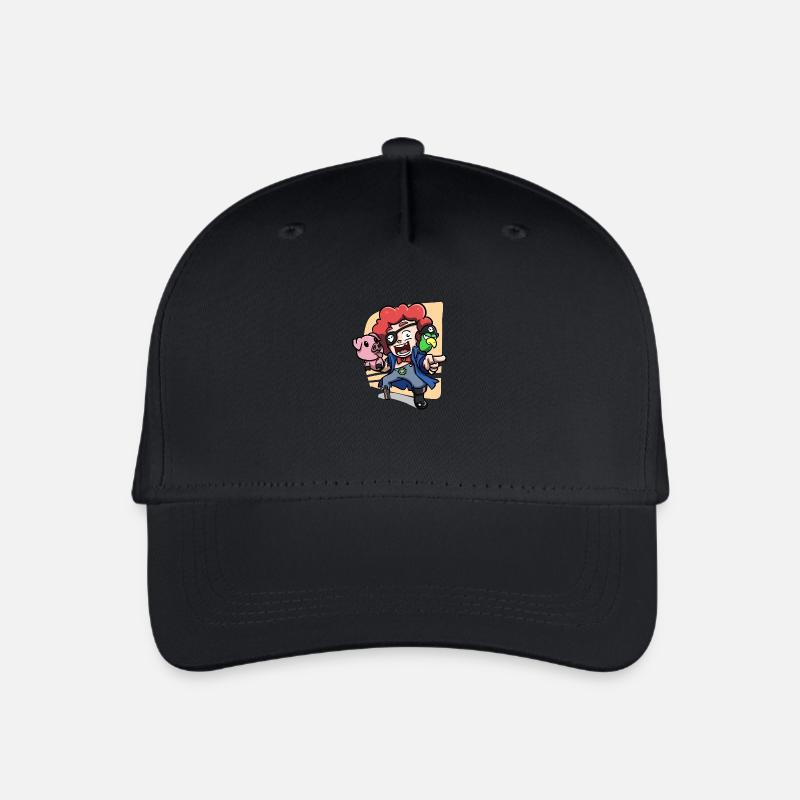 Funny Pirate - Kinder Bio Basecap - Schwarz