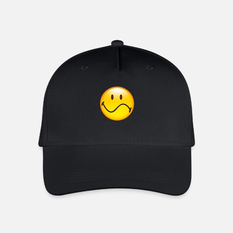 Smiley Indifferent - Organic Kids’ Baseball Cap - black