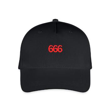 666 number symbol - Organic Kids’ Baseball Cap - black - Front