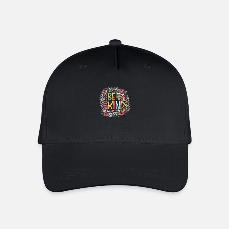 Seien Sie art Hand mit Blumen zu schreiben - Kinder Bio Basecap - Schwarz