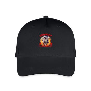 Feuerwehr - Kinder Bio Basecap - Schwarz - Vorne