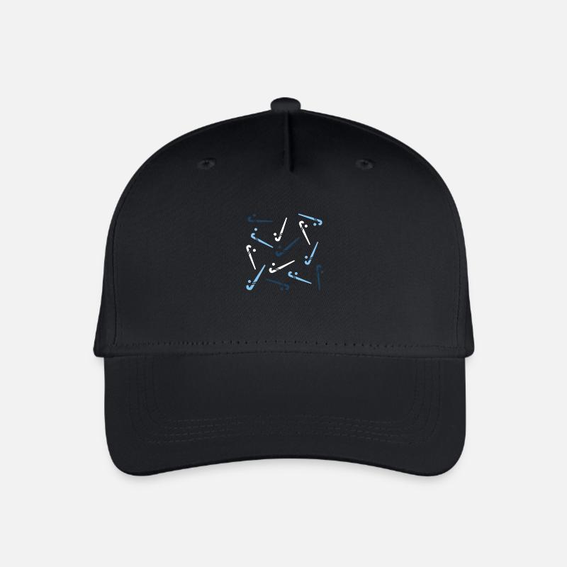 kleine Hockeyschläger blau - Kinder Bio Basecap - Schwarz