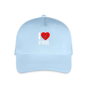 Horse - Organic Kids’ Baseball Cap - light blue - Front