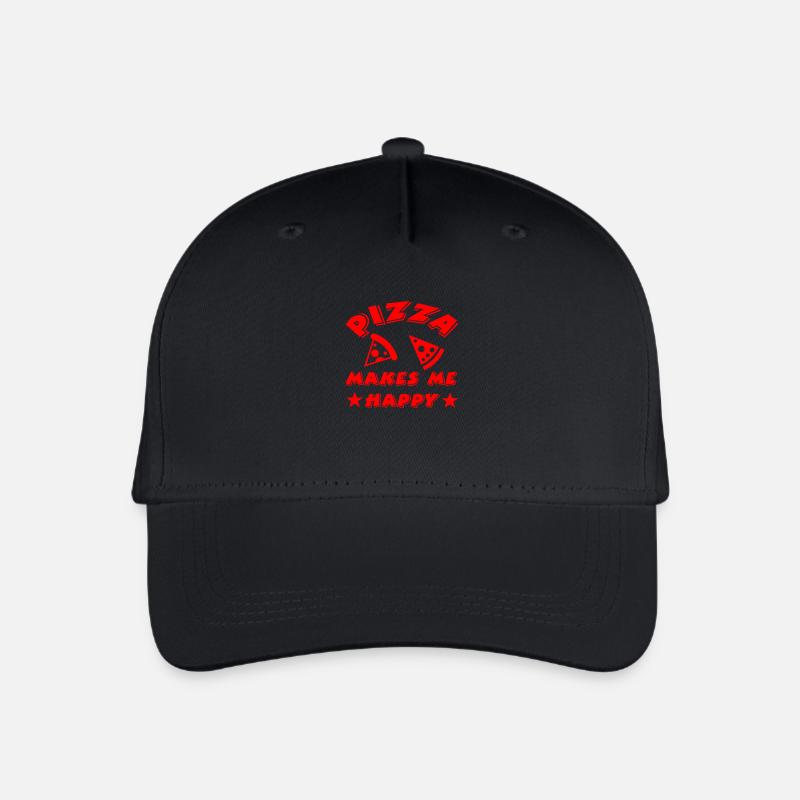 Pizza - Kinder Bio Basecap - Schwarz