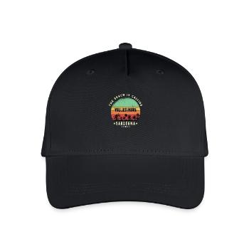 Villasimius Sardinia Italy beach design - Organic Kids’ Baseball Cap - black - Front