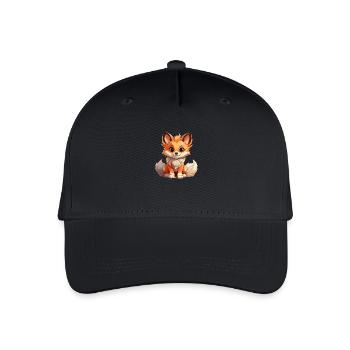 Fox - Kawaii Style - Organic Kids’ Baseball Cap - black - Front