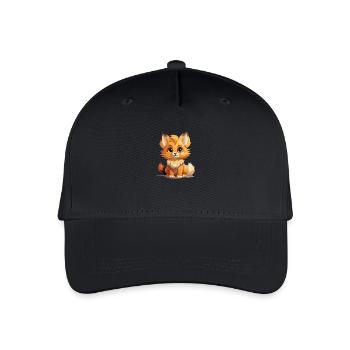 Fox - Kawaii Style - Organic Kids’ Baseball Cap - black - Front