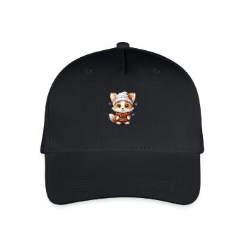 Design de Noël Renard - Style Kawaii - Casquette de baseball bio Enfant - noir - Devant