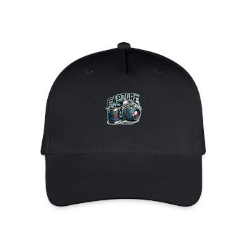 Capture Moments - Camera Illustration - Organic Kids’ Baseball Cap - black - Front