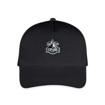 Explore more - Wanderer - Kinder Bio Basecap - Schwarz - Vorne