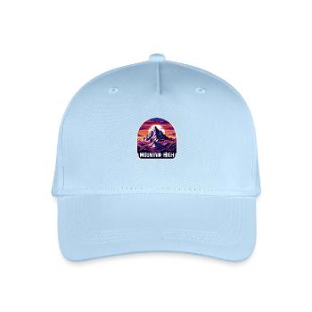 Mountain High - Berg Illustration - Organic Kids’ Baseball Cap - light blue - Front