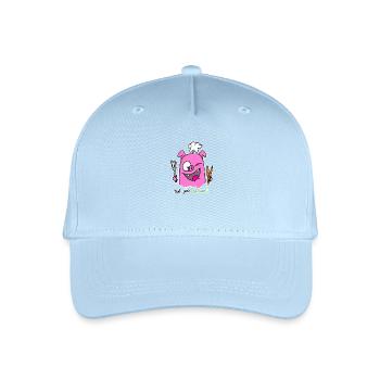 Vegan Power Pig - Today there is no meat :) - Organic Kids’ Baseball Cap - light blue - Front