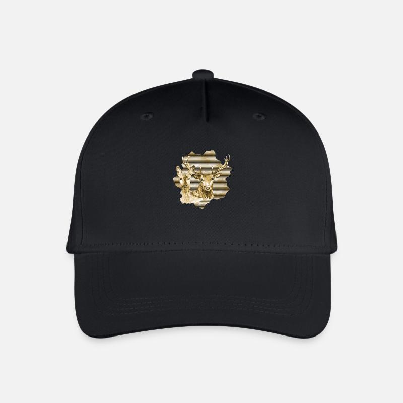 Cerf et biche - Casquette de baseball bio Enfant - noir