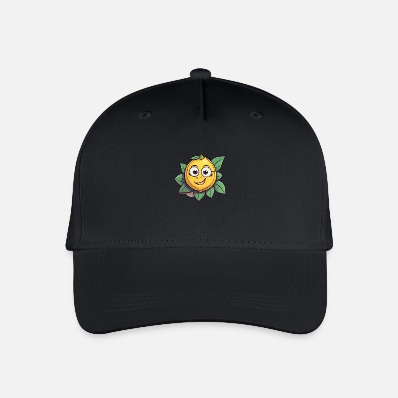 Zitrone Zitrus Frucht Obst - Kinder Bio Basecap - Schwarz