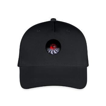 Design mit Fisheye-Kamera - Kinder Bio Basecap - Schwarz - Vorne