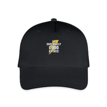 Elektriker Humor Elektrotechniker Ingenieur - Kinder Bio Basecap - Schwarz - Vorne