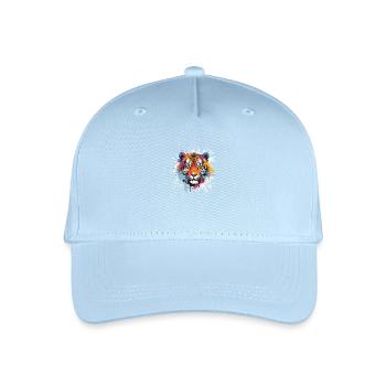Tiger Animal Wildlife - Organic Kids’ Baseball Cap - light blue - Front