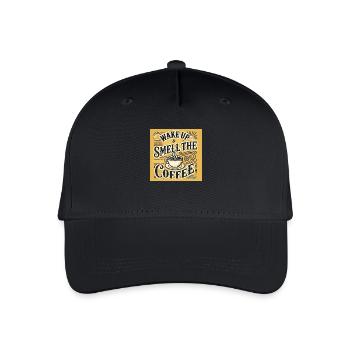 Wake up smaell the coffee - Organic Kids’ Baseball Cap - black - Front