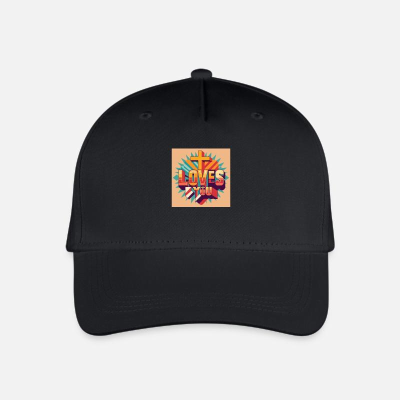 Jesus liebt dich - Kinder Bio Basecap - Schwarz