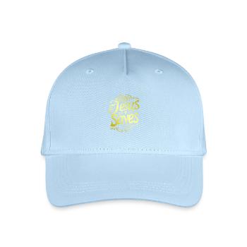 Jesus Christ saves Bible verse faith hope - Organic Kids’ Baseball Cap - light blue - Front