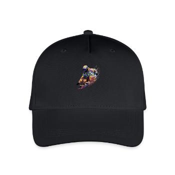 Snowboard Sport Spiel Champion Wettbewerb Zusammenfassung - Kinder Bio Basecap - Schwarz - Vorne